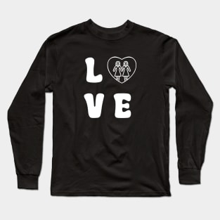 Love Lesbians White Long Sleeve T-Shirt